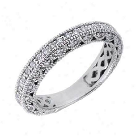 14k White 0.74 Ct Diamond Band Ring