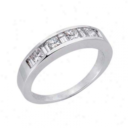 14k White 0.77 Ct Diamond Band Ring