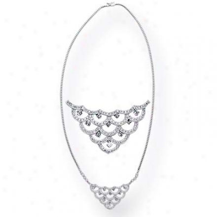 14k White 1.29 Ct Diamond N3cklace