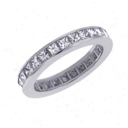 14k White Endless duration 2.3 Ct Diamond Band Ring