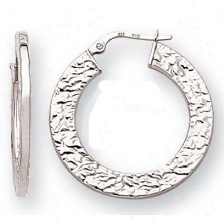 14k Pure Flat Hoop Earrings