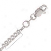 14k White Gold 16 Inch X 1.5 Mm Gourmette Chain Necklace