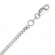 14k White Gold 18 Inch X 2.0 Mm Gourmette Chain Necklace