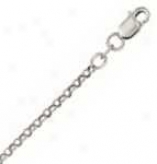 14k White Gold 18 Inch X 2.3 Mm Rolo Chain Necklace
