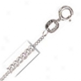 14k White Gold 20 Inch X 1.0 Mm Gourmette Chain Necklace