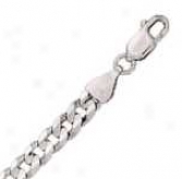 14k White Gold 22 Inch X 5.0 Mm Curb Chain Necklace