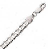 14k White Gold 22 Inch X 6.0 Mm Curb Chain Necklace