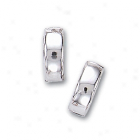 14k White Hinged Earrings