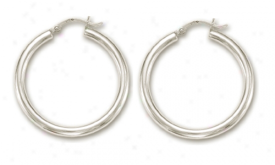 14k White oHop Earrings