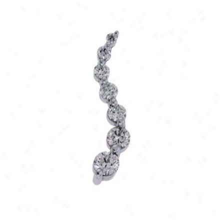 14k White Travel Charm 0.34 Ct Diamond Pendant