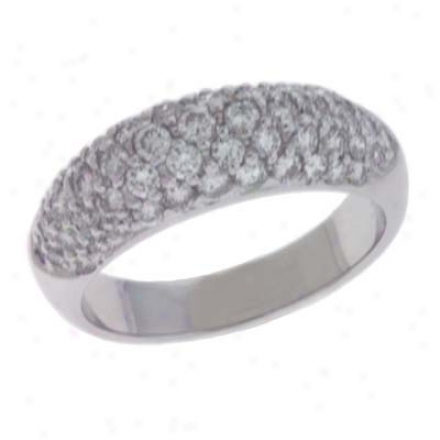 14k Of a ~ color Pave 1.22 Ct Diamond Band Ring