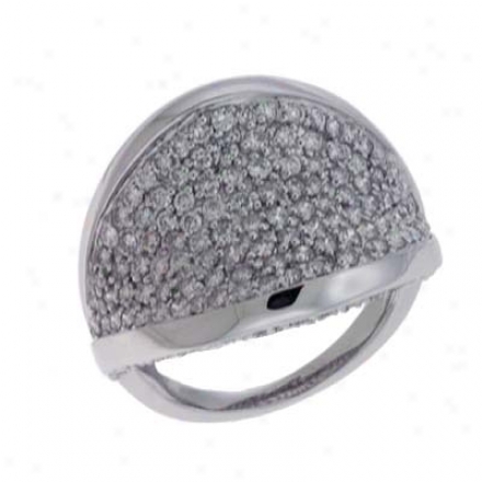 14k Whit3 Pave 1.79 Ct Diamond Band Ring