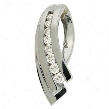 14k White Slide 0.2 Ct Diamond Chandelier