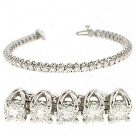 14k Of a ~ color Tennis 4 Ct Diamond Bracelet