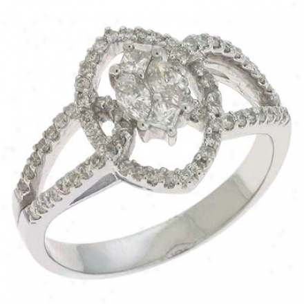 14k Happy Trendy 0.65 Ct Diamond Ring