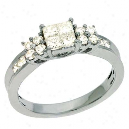 14k Happy Trendy 0.74 Ct Diamond Ring