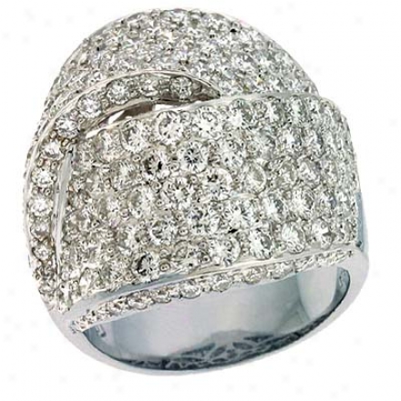 14k White Trendy 5.02 CtD iamond Ring