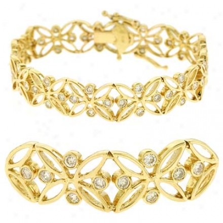 14k Yellow 2.24 Ct Brilliant Bracelet