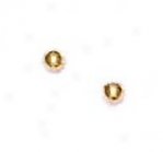 14k Golden 2.5 Mm Childrens Ball Earrings