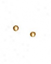 14k Yellow 2.5 Mm Childrens Half Ball Earrings