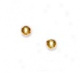 14k Yellow 3 Mm Childrens Ball Post Stud Earrings