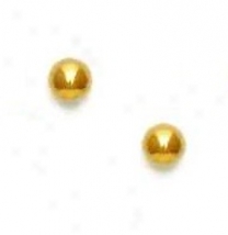 14k Yellow 5 Mm Ball Screw-back Earrings