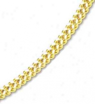 14k Yellow 6 Mm Mens Fwncy Bold Franco Necklace - 26 Inch