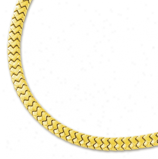 14k Yellow Ornamental  Necklace - 17 Inch