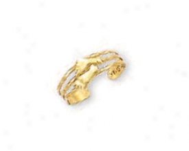 14k Yellow Feet Toe Ring