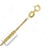 14k Yelow Gold 16 Inch X 1.0 Mm Gourmette Chain Necklace