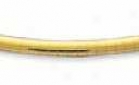 14k Yellow Gold 17 Inch X 4.0 Mm Omega Necklace