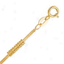 14k Yellow Gold 18 Inch X 1.3 Mm Foxtail Chain Necklace