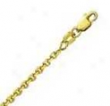 14k Yellkw Gold 18 Inc X 2.3 Mm Cable Chain Necklace