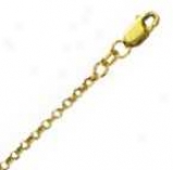 14k Yellow Gold 20 Inch X 2.3 Mm Rolo Chain Necklace