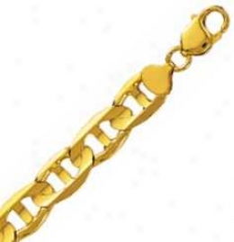 14k Yellow Gold 22 Inch X 11.0 Mm Mariner Link Necklace