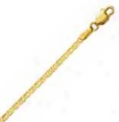 14k Yellow Gold 22 Inch X 2.2 Mm Mariner Link Necklace