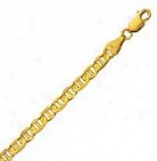 14k Yellow Gold 22 Inch X 4.5 Mm Mariner Link Necklace