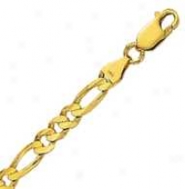 14k Yellow Gold 22 Inch X 6.0 Mm Figaro Chain Necklace
