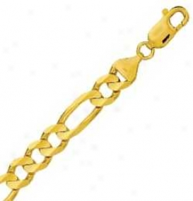 14k Yellow Gold 22 Inch X 8.3 Mm Figaro Chain Necklace