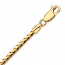 14k Yellow Gold 24 Inch X 2.5 Mm Franco Chsin Necklace