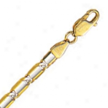 14k Yellow Gold 24 Inch X 3.9 Mm Fancy Link Necklace