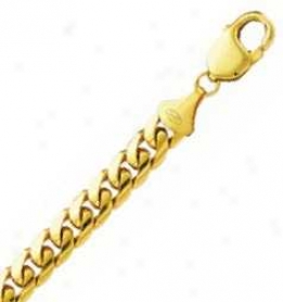 14k Yellow Gold 24 Inch X 6.8 Mm Cuban Link Necklace