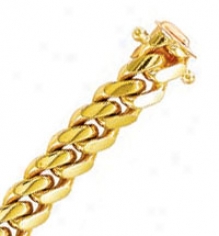 14k Yellow Gold 26 Inch X 8.3 Mm Cuban Link Necklacee
