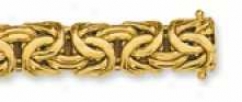 14k Yellow Gold 8 Inch X 13.8 Mm Byzantine Bracelet