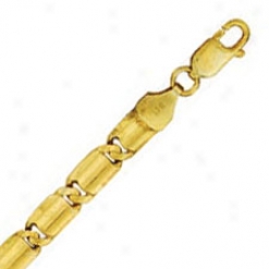 14k Yellow Gold 8 Inch X 4.8 Mm Fanciful Link Bracelet