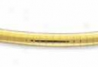 14k Yellow Gold 8 Inch X 5.0 Mm Omega Bracelet