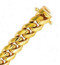 14k Yellow Gold 8.5 Inch X 9.4 Mm Cubann Connect Bracelet