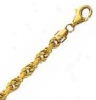 14k Yellow Gold D/c 20 Inch X 6.0 mM Rope Chain Necklace