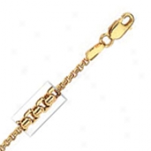 14k Yellow Gold Round 18 Inch X 1.4 Mm Box Chain Necklace