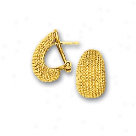 14k Golden Half Hoop Earrings